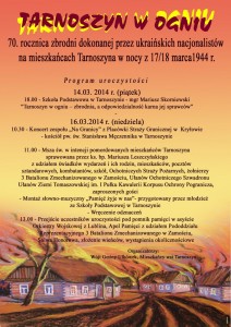 plakat tarnoszyn 70 rocznica zbrodni upa