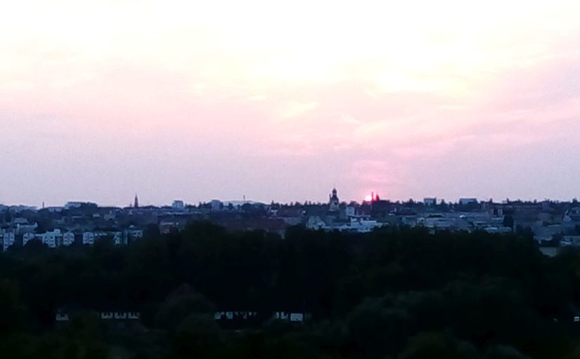 Poznań- zachód słońca.