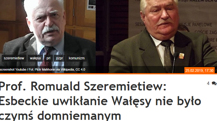 Szeremietiew o Wałęsie i Sowietach.