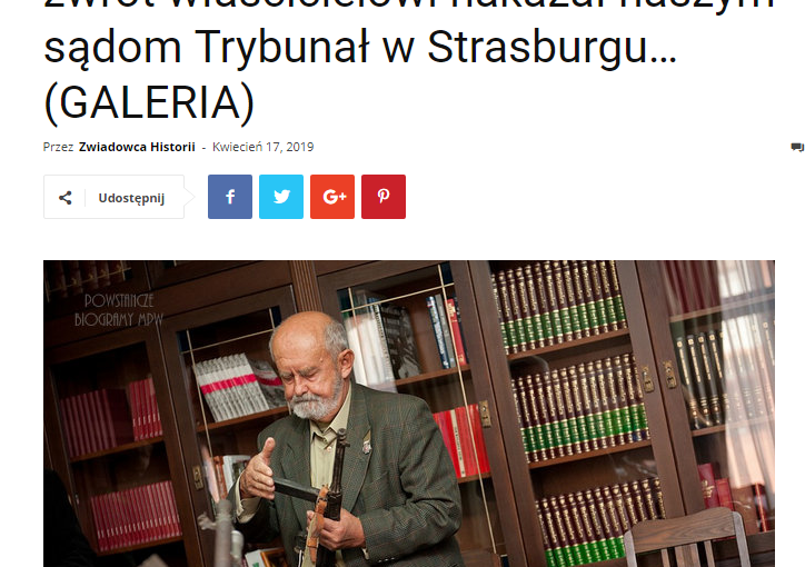 Zwrot kolekcji broni Powstańcowi Warszawskiemu nakazany.