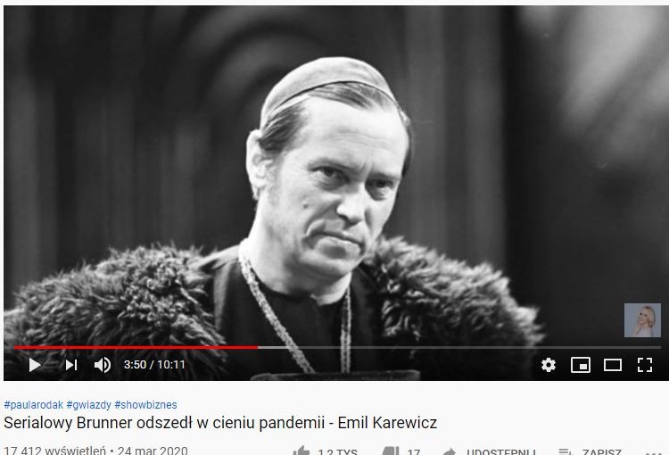 Odszedł filmowy Brunner – Emil Karewicz.